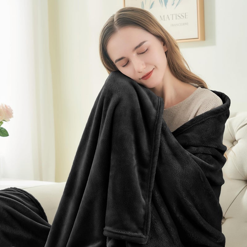 BEDELITE Fleece Blanket Twin Size for Bed, Luxury Plush Cozy Fuzzy Blanket 60x80 inches, Super Soft Warm Lightweight Throw for Travel Camping - Image 2